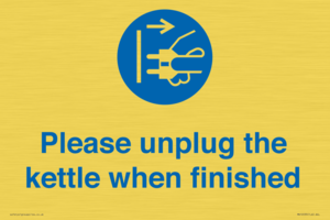 Please unplug the kettle when finished